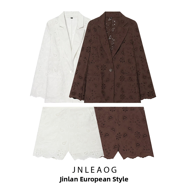 Shoulder Pad Set In - JNLEAOG Women's Slim Fit Suit Jacket