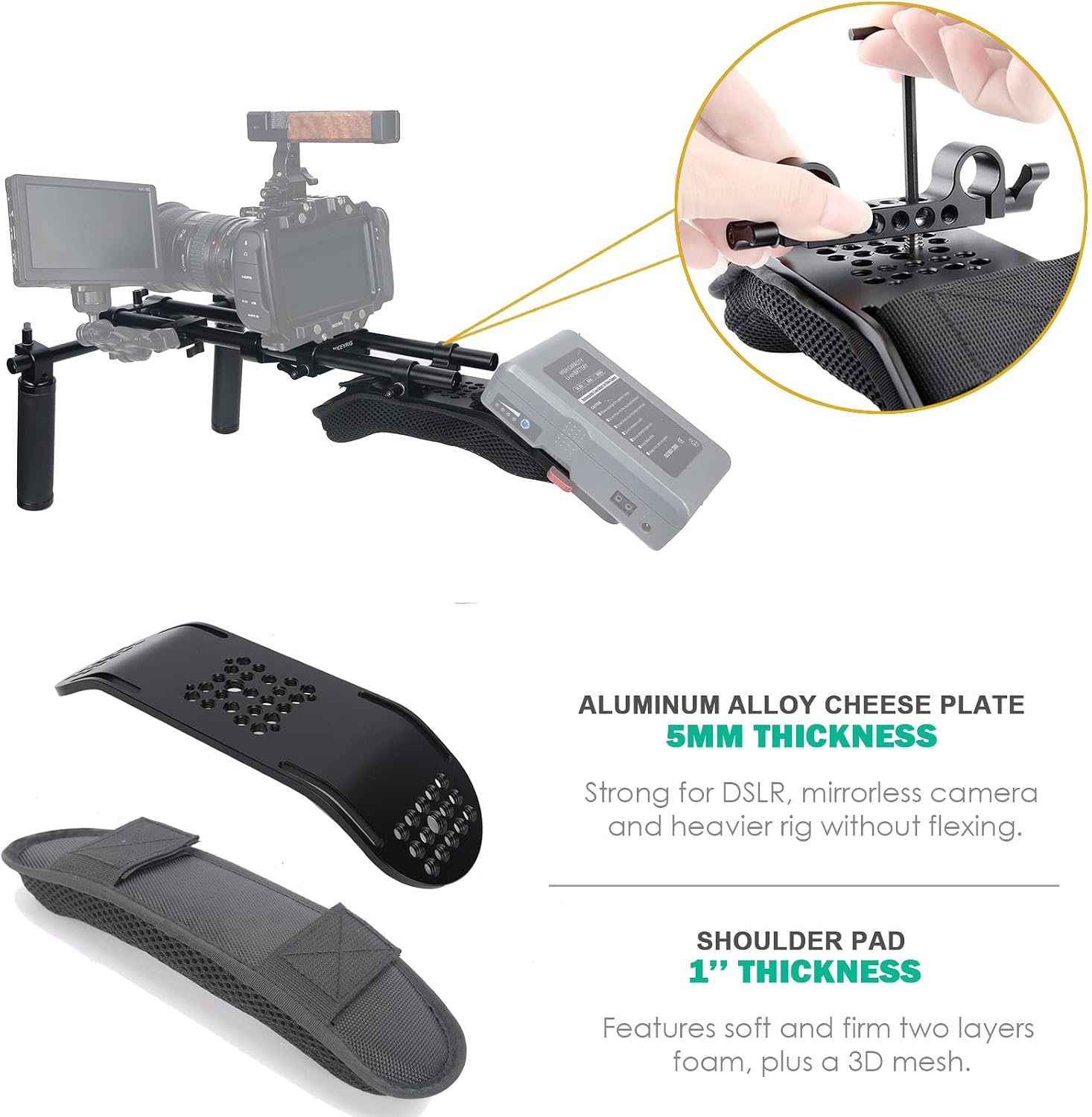 NICEYRIG Shoulder Pad Support  - огляд і ціна Shoulder Pad Set In