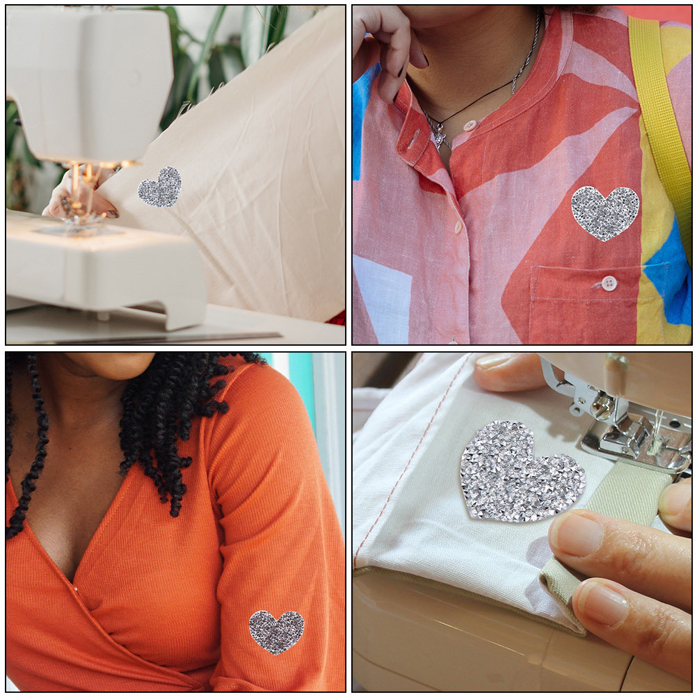 10Pcs Heart Shaped Embroidery  - огляд і ціна Sewing Recycle