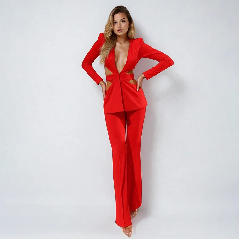 Sexy Fashionable Women Cut Out - огляд і ціна Shoulder Pad Set In