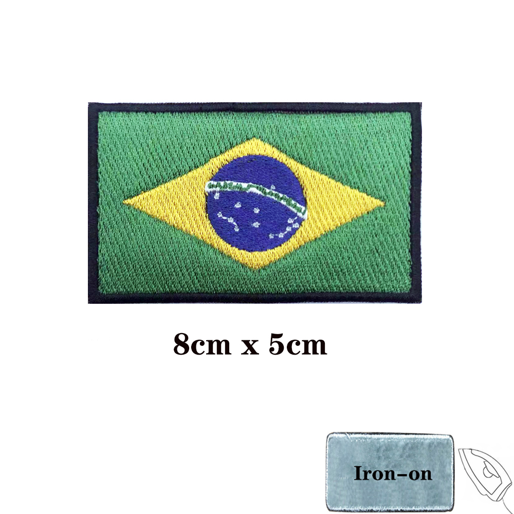 Brazilian flag Brazil Patches  - огляд і ціна Velcro Sew On
