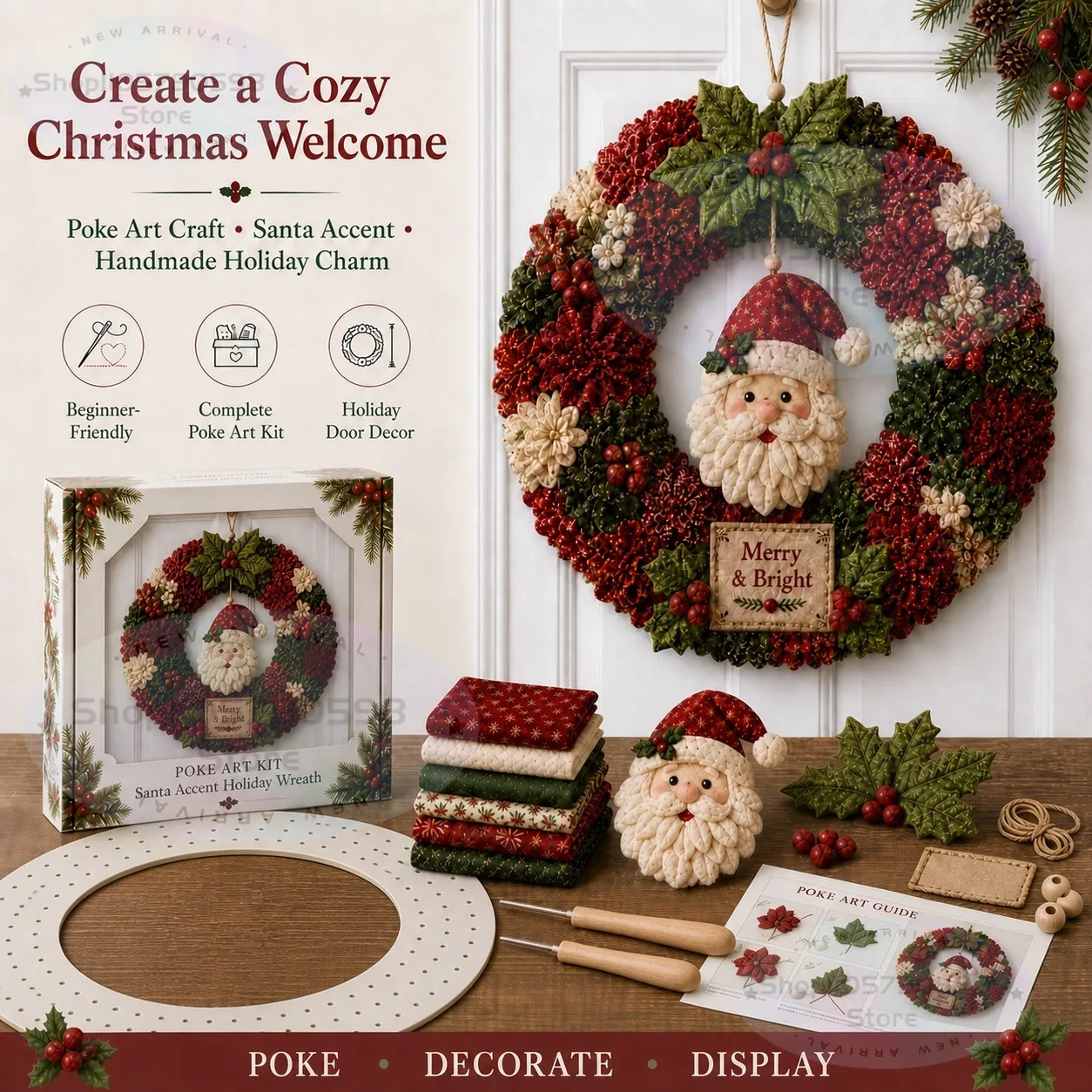 3D Fabric Poke Wreath DIY Kit, - огляд і ціна Sewing Kit