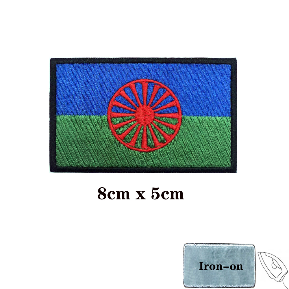 Rom Gypsy Flag Of The Romani   - огляд і ціна Velcro Sew On