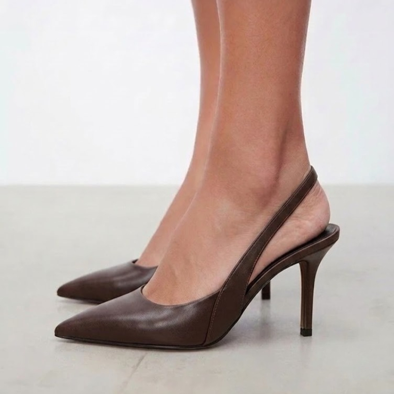 Women's Elegant Dark Brown Fau - огляд і ціна Elastic Waistband Roll