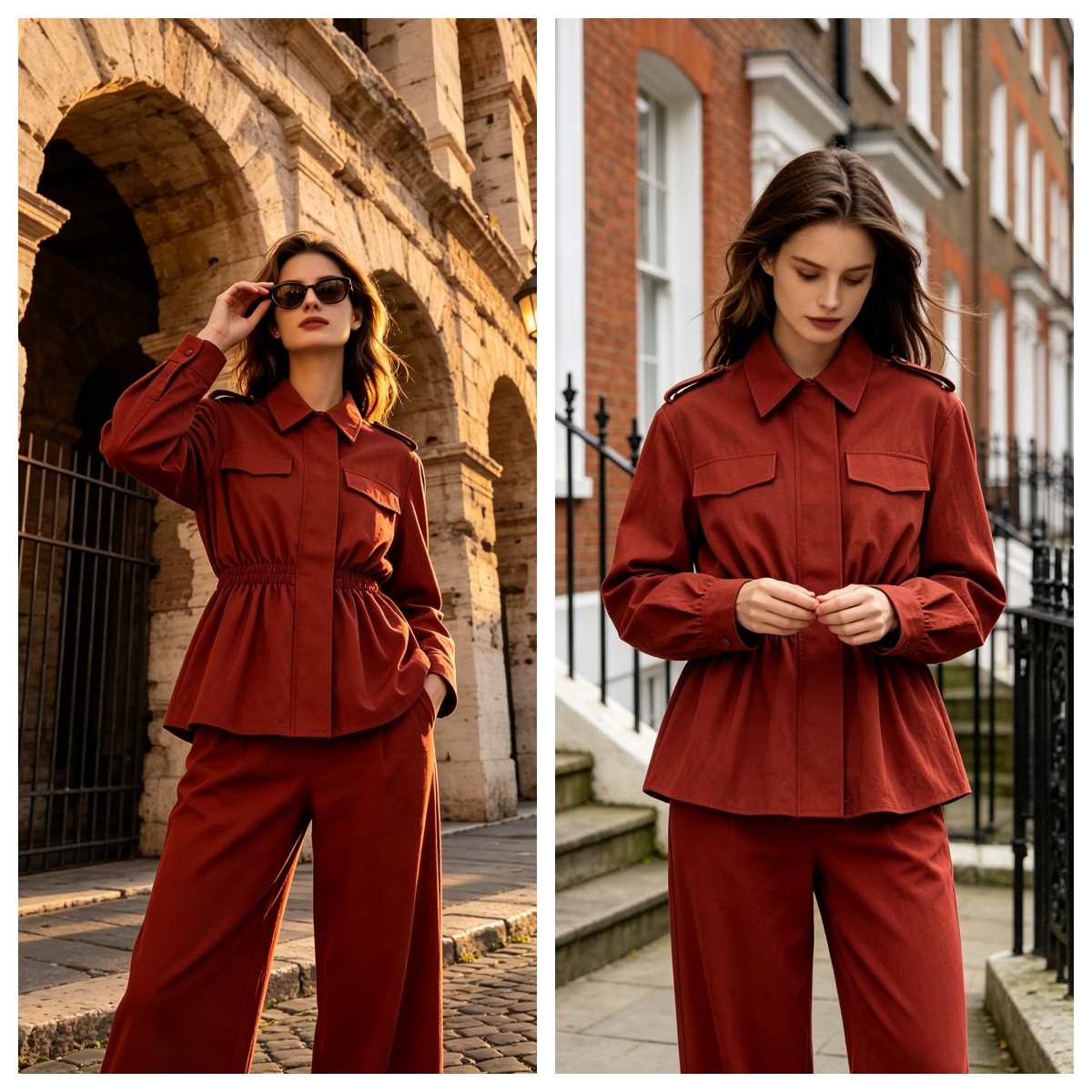Women's High Waist Pants Set 2 - огляд і ціна Shoulder Pad Set In